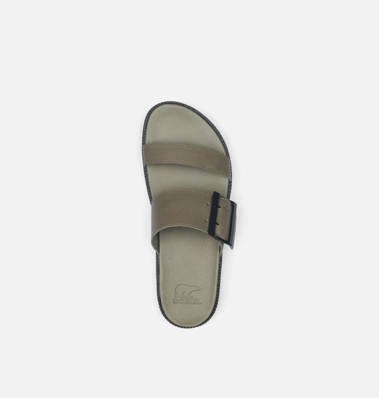 Womens Slides Olive - Sorel Roaming™ Buckle - 982-GYLCJX